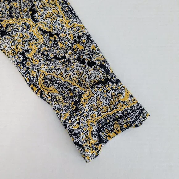 ZARA WOMAN Women's Long Sleeve Top Blouse Size M Multi-Color Print - Picture 5 of 7